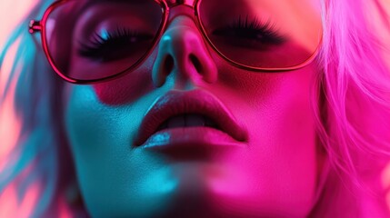 An image with a vibrant mix of pink and blue tones, featuring warm lighting effects, creating a dynamic visual experience with hues that evoke energy and excitement.