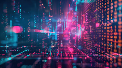 Fototapeta premium A digital platform showcasing advanced data science solutions, helping businesses optimize operations, predict trends, and improve decision-making.