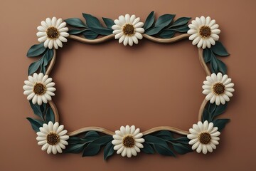 Charming Rustic Floral Frame with Curvy Edges for Online Portfolios and Thumbnails