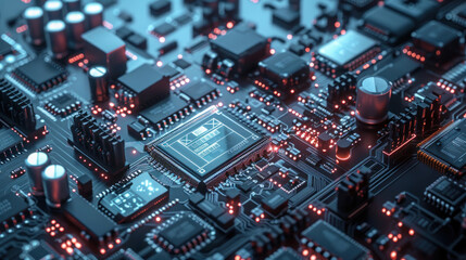 Obraz premium A digital platform showcasing hardware solutions tailored to different industries, from healthcare to manufacturing.
