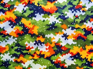 Digital Camouflage Pattern in Snowy Landscape for Military, Outdoor, and Tactical Design Use