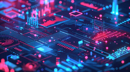 Fototapeta premium A digital platform showcasing top data science tools for data wrangling, analysis, and visualization, simplifying workflows.