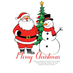 Merry Christmas social media post banner template