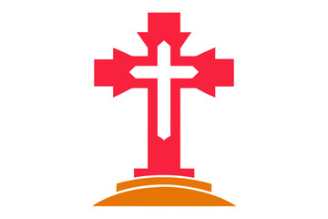 Religion cross icon. line and glyph version, outline, and filled vector sign. Holy cross linear and full pictogram. Symbol, logo illustration. Different style icons set