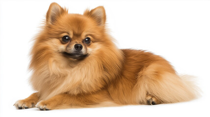 Cuddly Pomeranian sitting