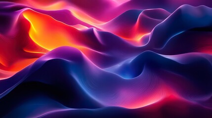 Obraz premium Bold dynamic shapes colors create striking abstract desktop wallpaper