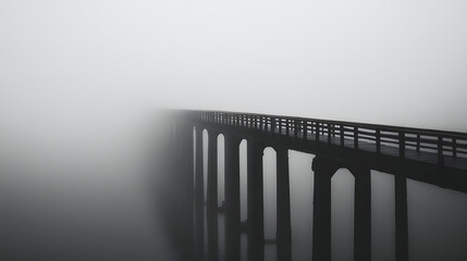 Misty Pathway, foggy bridge