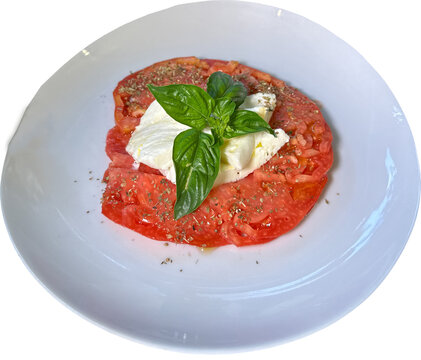 Insalata Caprese pomodoro, basilico, olio ed origano