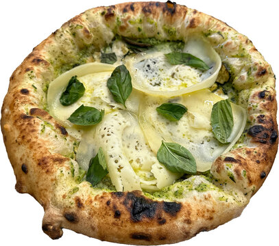 Pizza Napoletana con Provola e Pesto