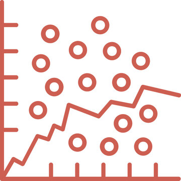 Scatter Graph Vector Icon Design