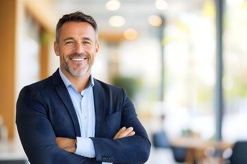 Confident and Charismatic Business Professional Showcased in Modern and Stylish Setting