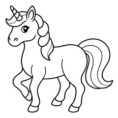 Into the magic with unicorns: exciting coloring pages for little seekers!