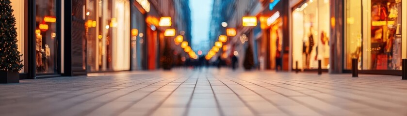 Fototapeta premium Black Friday night shopping scene with Free Shipping neon sign, urban retail environment, excitement of holiday discounts, ease of online purchases