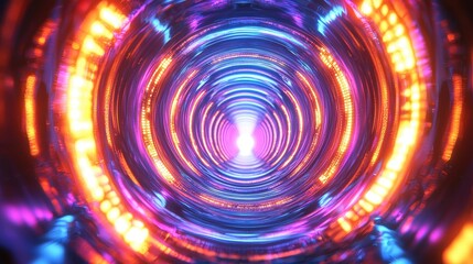Obraz premium Eternal Radiance: Mesmerizing Time Loops in Hypnotic.
