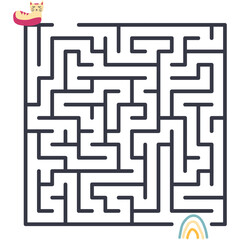 Children's game labyrinth. Find a way out of the maze.