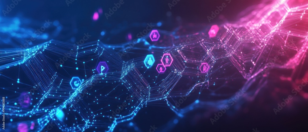 Poster digital network of human connections. social network communication concept. global network connectio