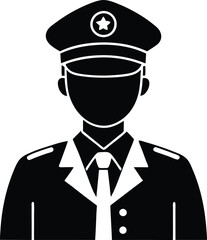 Traffic police silhouette vector art illustration design with no background, police and people silhouette