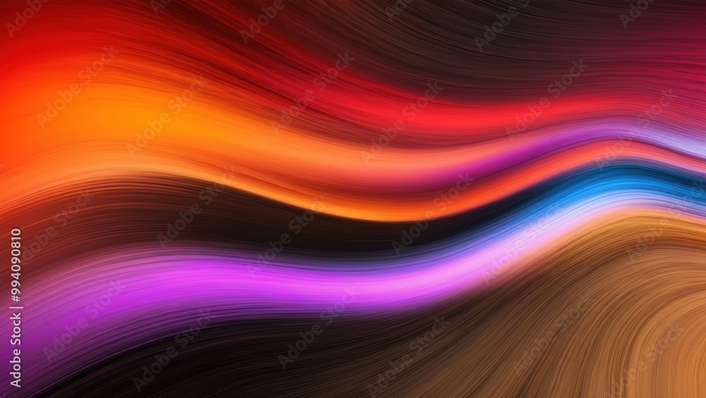 Aufkleber dynamic waves of vibrant colors create an abstract background, evoking energy and creativity perfect