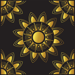 Luxury mandala design gold color