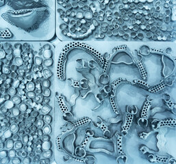 Obraz premium Tooth dental crowns created on 3d printer for metal