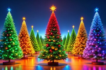 Elegant Christmas Tree Line Art Design for Festive Decor and Holiday Celebrations in Minimal Style