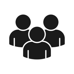 Group of people, squad icon - team user icon. three person symbol, group, Friends, people, users icon