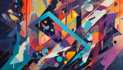 The cover has a bright and dynamic atmosphere, with elements of abstract geometric shapes and energetic colors