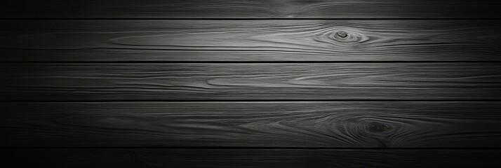 Naklejka premium Burnt Wood Shou Sugi Ban Texture with Dark Cracked Surface, Panoramic Banner