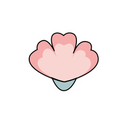 Flat design flower