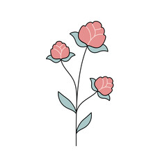 Flat design flower