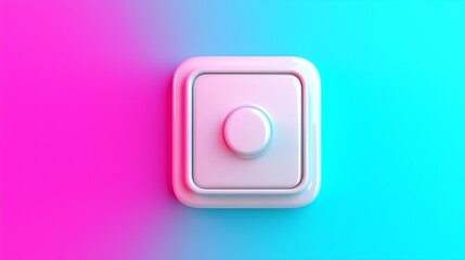 Minimalist design of a modern button against a vibrant gradient background, perfect for tech or creative projects.