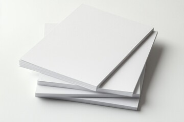 Blank A4 Stacked Paper Mockup isolated created with Generative AI