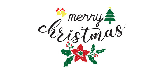 merry christmas calligraphy letter vector, chrismas vector, merry christmas design