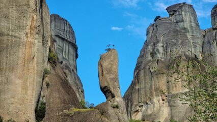 meteora kastraki village tall rock formation greece