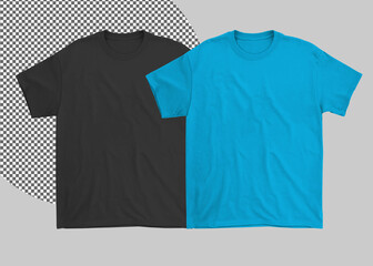 T-shirt mockup with white and transparent background