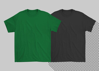 T-shirt mockup with white and transparent background