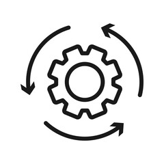process procedure sign icon vector illustration design.
gear icon. technology icon. workflow icon