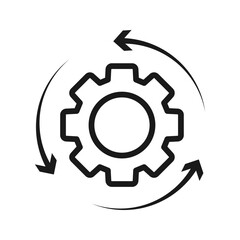 process procedure sign icon vector illustration design.
gear icon. technology icon. workflow icon
