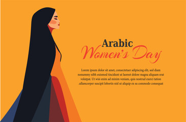 Arab Women's Day, International Women's Day Vector illustration design. 