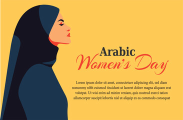 Arab Women's Day, International Women's Day Vector illustration design. 