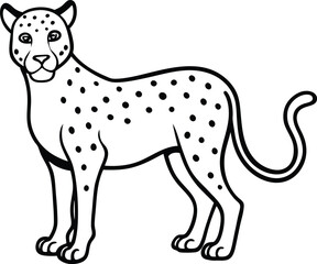 Cheetah animal minimalist logo design icon sample idea