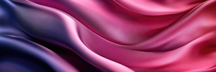 Fototapeta premium Rippling silk fabric texture in motion, with soft shadows and flowing curves