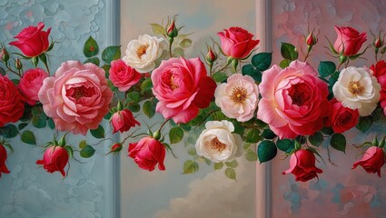 beautiful roses in the garden