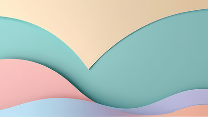 Fototapeta premium abstract background featuring paper cut shapes with a modern and minimalist style