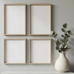 Minimalist Frame Display with Organic Accents