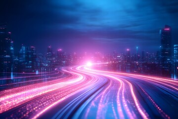 Obraz premium Conceptual showcasing the transformative impact of future quantum computing breakthroughs on various industries including quantum data centers advanced encryption protocols