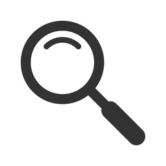 Search magnifying glass flat icon for apps and websites. Color editable