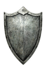 Knight shield side view, on isolated transparent background
