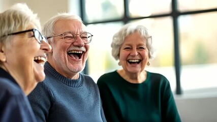 A group of seniors spending a fun weekend at a dance class, learning ballroom or salsa dancing. They laugh as they move through the steps, with some helping each other while others - Powered by Adobe