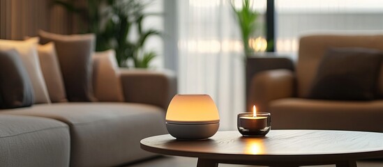 Cozy Living Room with Candles